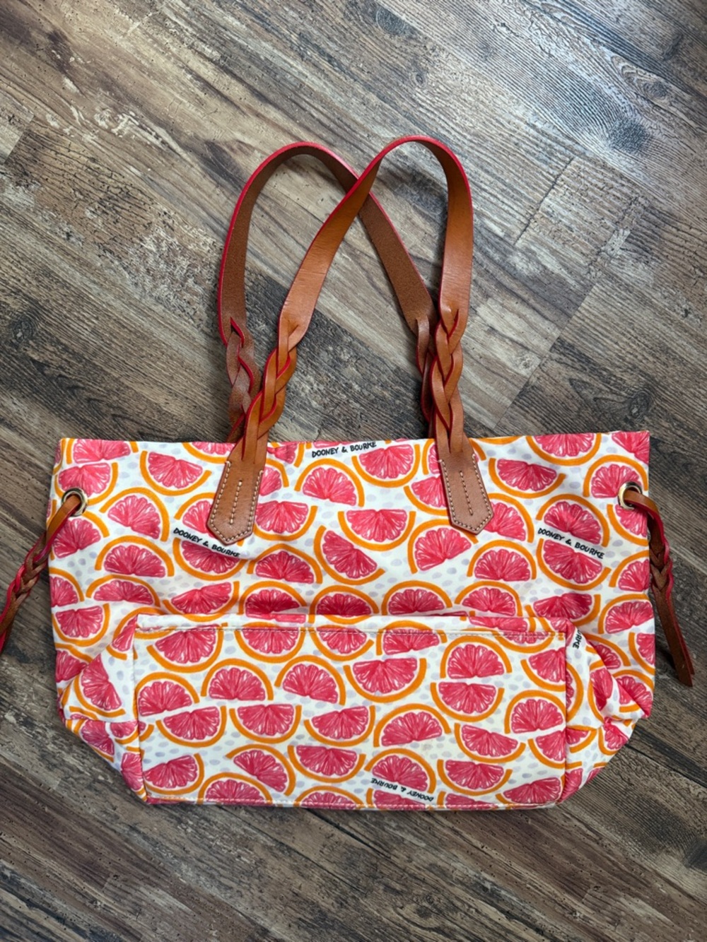 Dooney & Bourke Grapefruit Nylon Tote - Picture 2 of 6